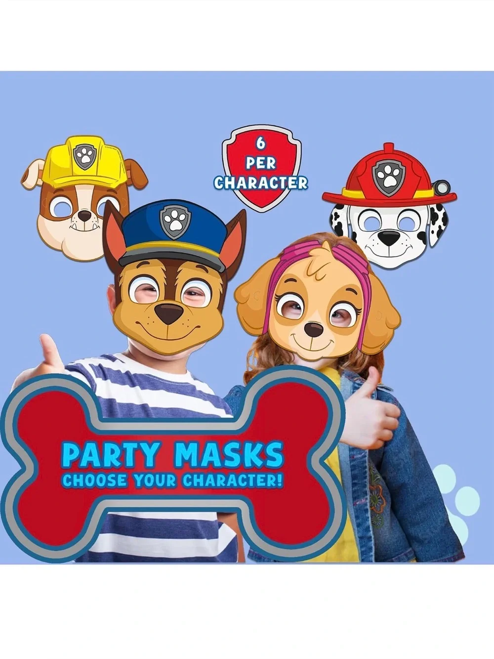 Paw Patrol Party Favor Bags & Sticker Set - Red, Yellow, Blue, Pink 52pcs NEW